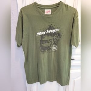 Red Stripe graphic tees szL